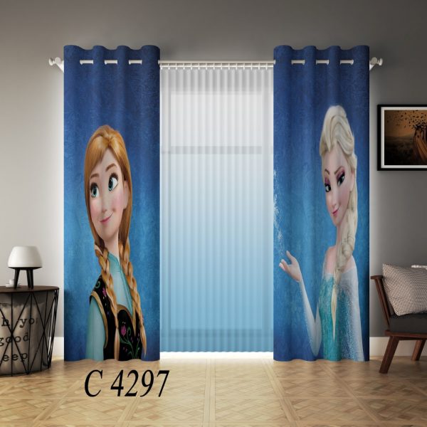 پرده چاپی طرح السا و آنا C4297