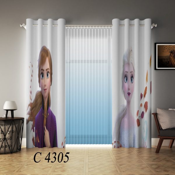 پرده چاپی طرح فروزن C4305