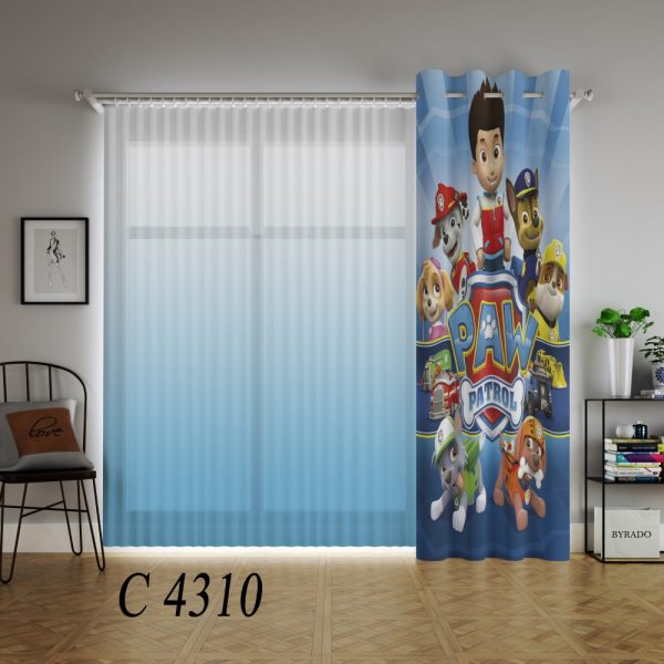 پرده چاپی طرح سگ‌های نگهبان C4310