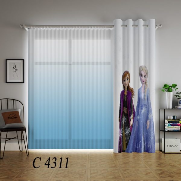 پرده چاپی طرح فروزن C4311