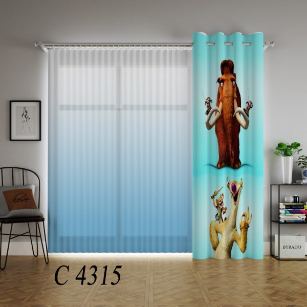 پرده چاپی طرح عصر یخبندان C4315