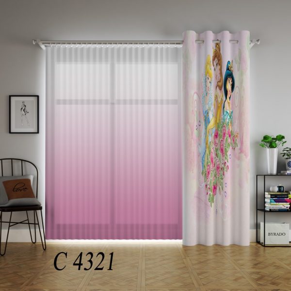 پرده چاپی طرح پرنسس C4321