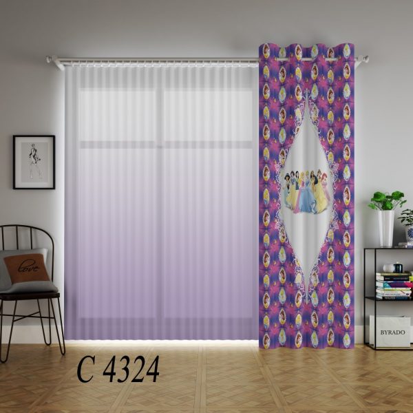 پرده چاپی طرح پرنسس C4324