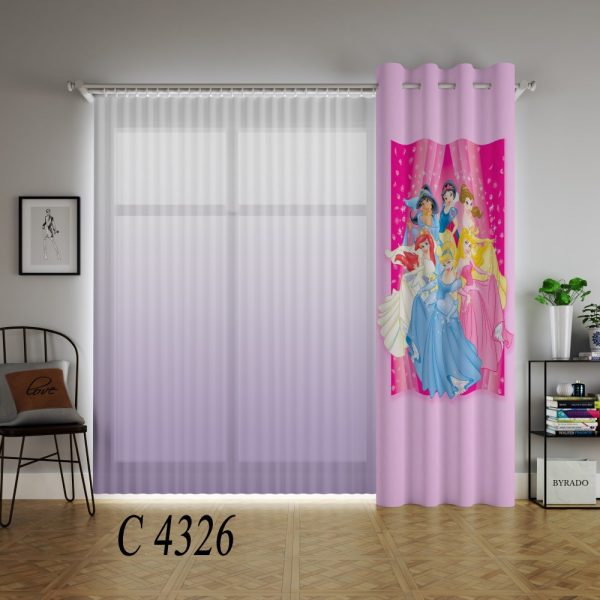 پرده چاپی طرح پرنسس ها C4326