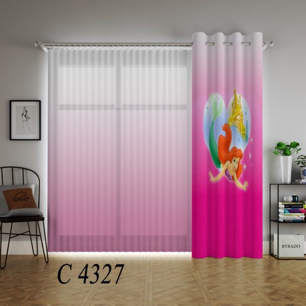 پرده چاپی طرح پری دریایی C4327