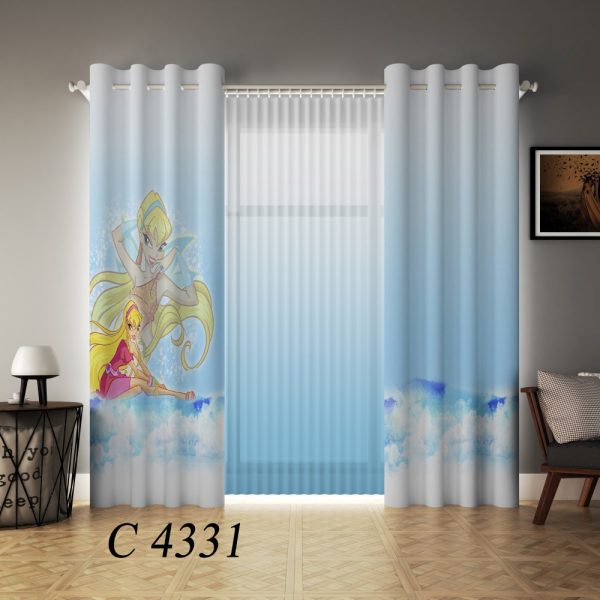 پرده چاپی طرح دختر C4331