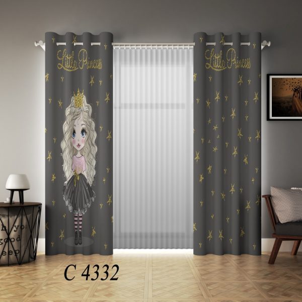 پرده چاپی طرح دختر C4332