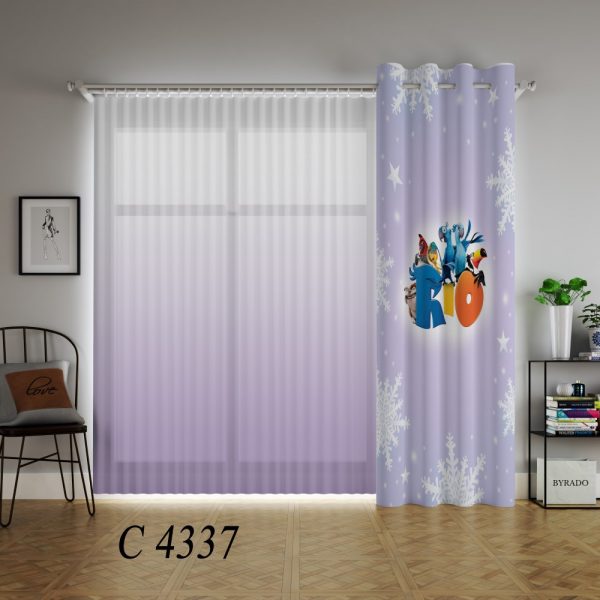 پرده چاپی طرح کارتن ریو C4337