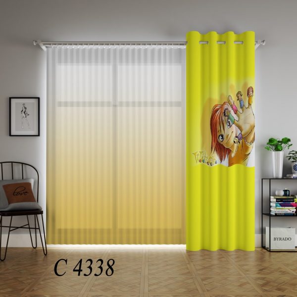 پرده چاپی طرح کارتن C4338