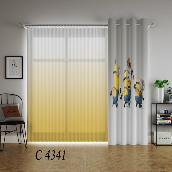 پرده چاپی طرح مینیون ها C4341