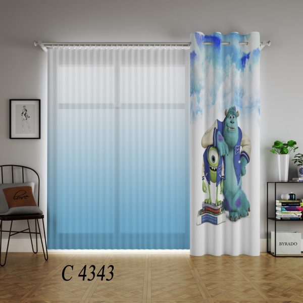 پرده چاپی طرح کمپانی هیولاها C4343