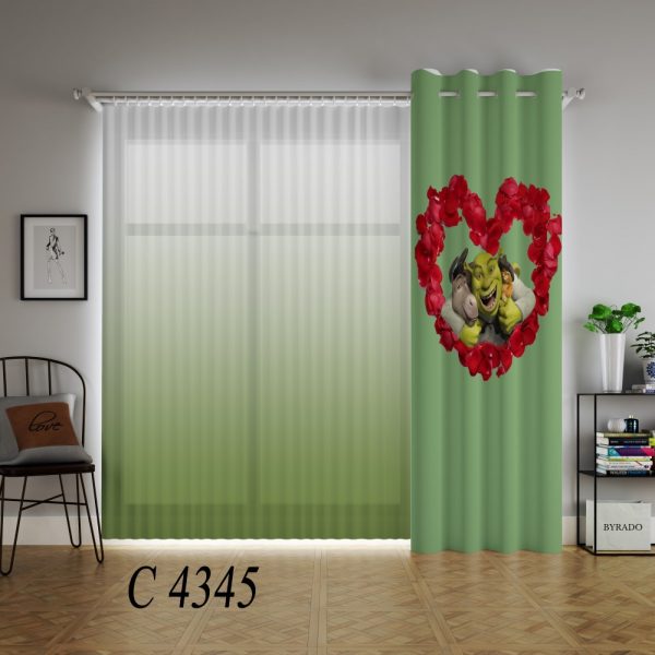 پرده چاپی طرح شرک C4345