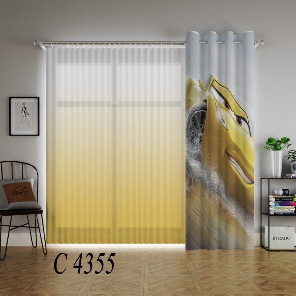 پرده چاپی طرح ماشین ها C4355