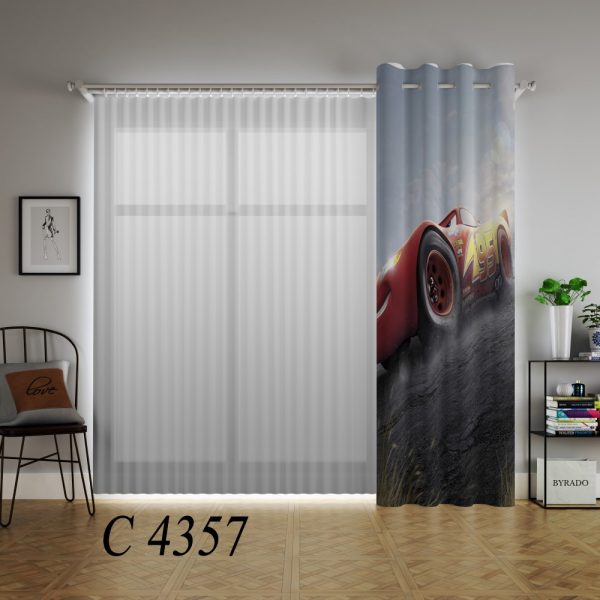 پرده چاپی طرح ماشین ها C4357