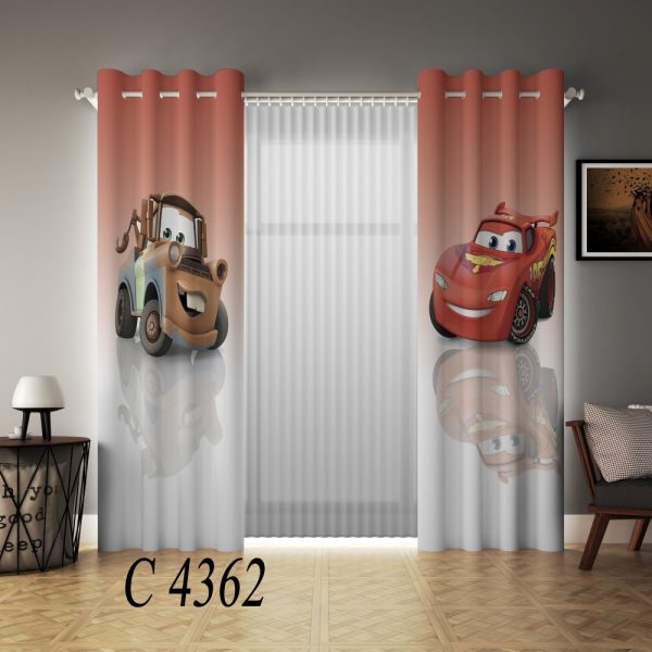 پرده چاپی طرح ماشین ها C4362