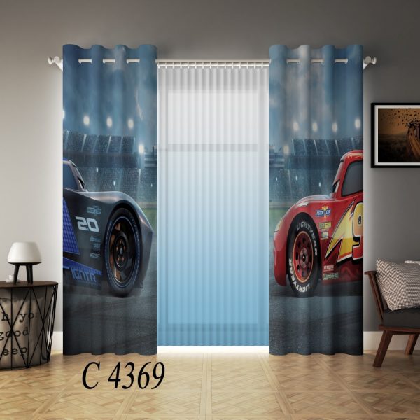 پرده چاپی طرح ماشین ها C4369