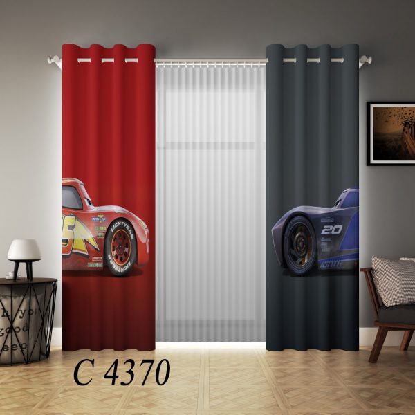 پرده چاپی طرح ماشین ها C4370