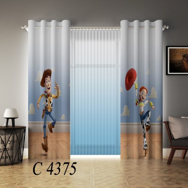 پرده چاپی طرح اسباب بازیها C4375