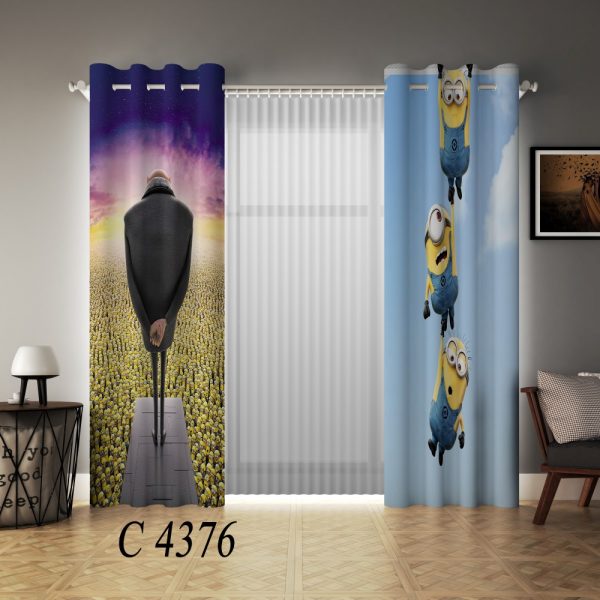 پرده چاپی طرح مینیون C4376