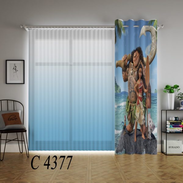 پرده چاپی طرح موانا C4377