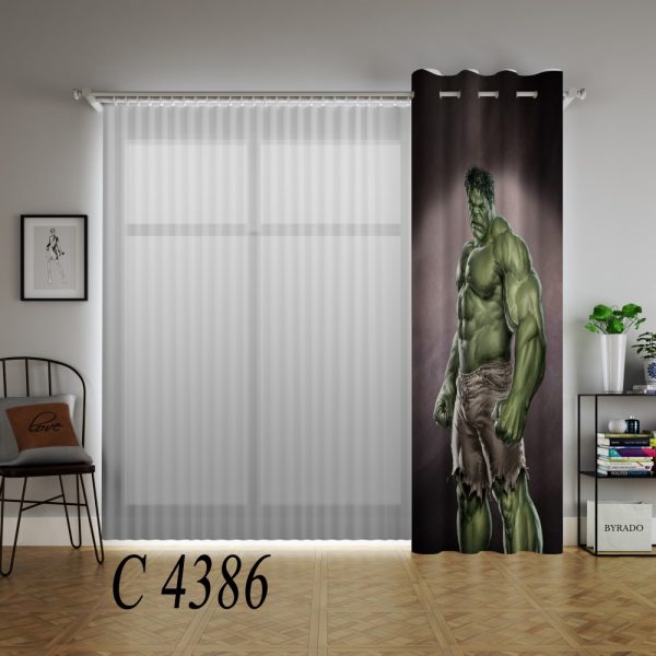 پرده چاپی طرح هالک C4386