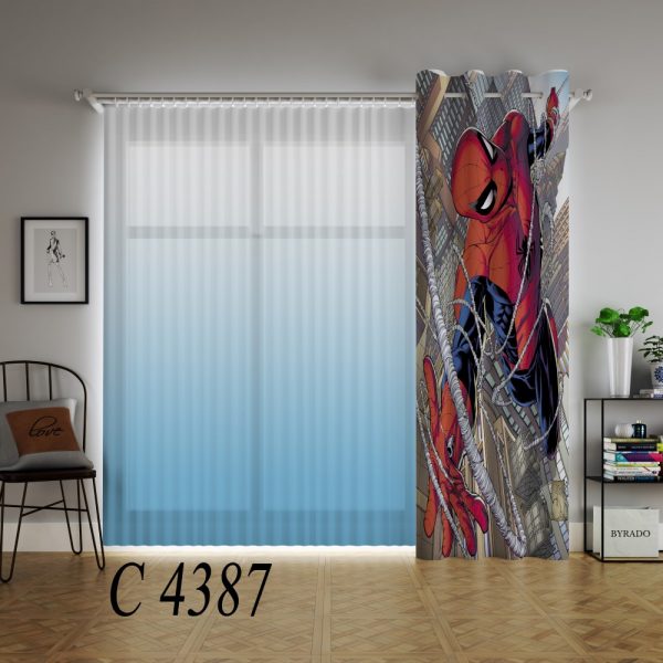 پرده چاپی طرح مرد عنکبوتی C4387