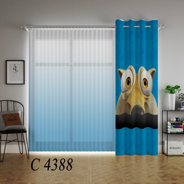 پرده چاپی طرح عصر یخبندان C4388