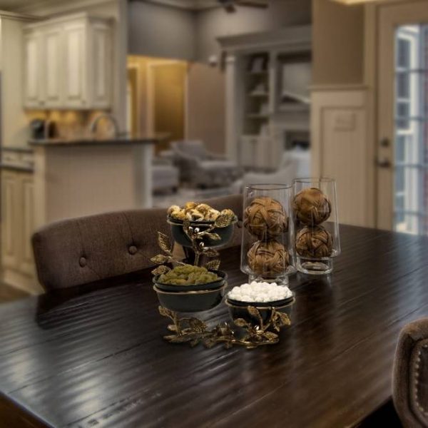 اردو 3 تایی با پیاله فلزی طرح Acacia کد 2038