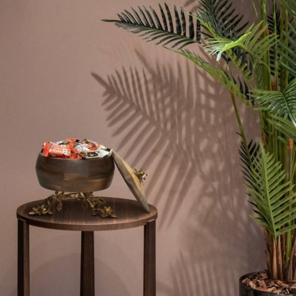 شکلات خوری درب دار پایه دار طرح Acacia کد 2043