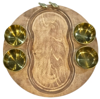 سینی مزه گرد بزرگ چرخشی ۴ پیاله کد ۱۷۴۴