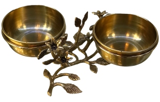 اردو ٢ تایی با پیاله برنجی طرح Acacia کد ۲۰۳۲