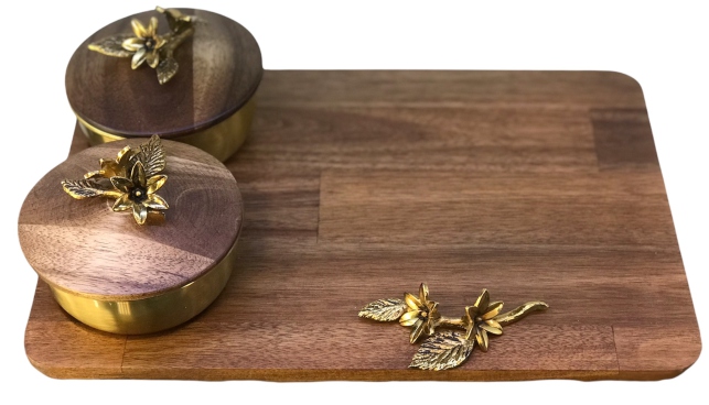 سینی مزه دو پیاله در بدار طرح Acacia کد ۲۰۵۵