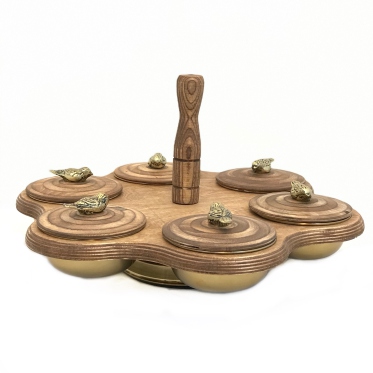 اردو خوری ۶ تایی درب دار دسته دار کد ۱۷۱۳