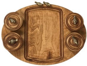 سینی مزه بیضی بزرگ ۴ پیاله درب دار کد ۱۷۳۷