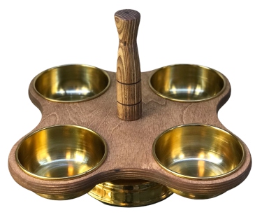 اردو خوری ۴ پیاله چرخشی دسته دار کد ۱۷۳۸