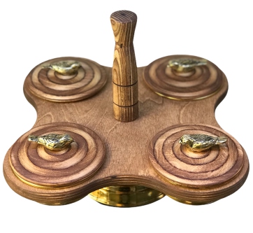 اردو خوری ۴ پیاله چرخشی دسته دار درب دار کد ۱۷۳۹