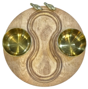 سینی مزه گرد چرخشی ۲ پیاله کد ۱۷۴۰