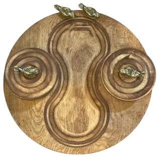 سینی مزه گرد چرخشی ۲ پیاله کد ۱۷۴۱