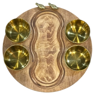 سینی مزه گرد متوسط چرخشی ۴ پیاله کد ۱۷۴۲