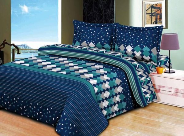 روتختی و ملحفه (دو نفره) طرح مربع کد D24