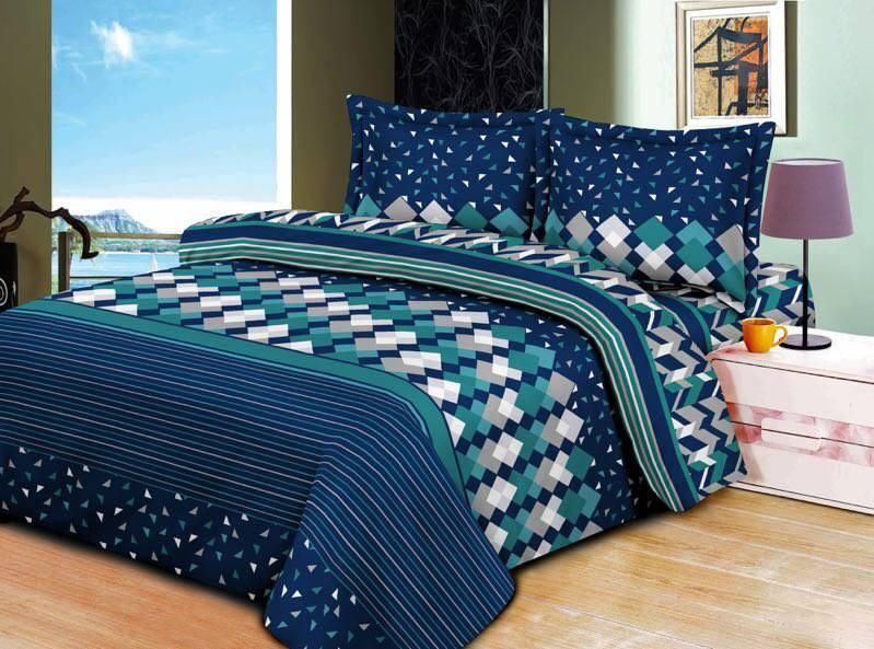 روتختی و ملحفه (دو نفره) طرح مربع کد D24