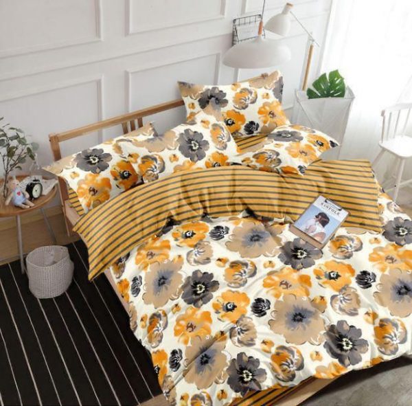 روتختی و ملحفه (دو نفره) طرح گل کد D27