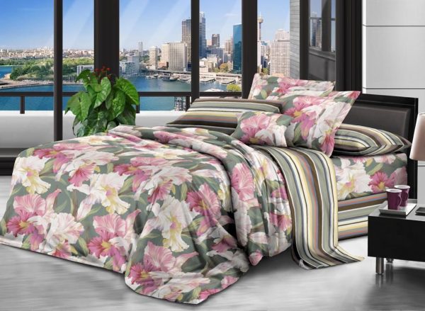 روتختی و ملحفه (دو نفره) طرح گل کد D30