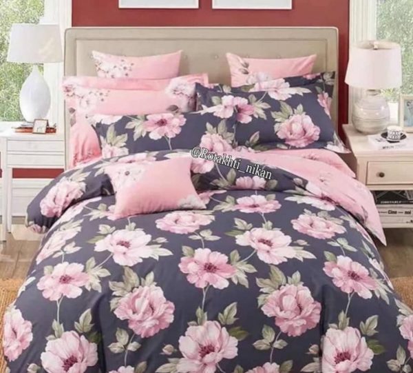روتختی و ملحفه (دو نفره) طرح گل کد D33