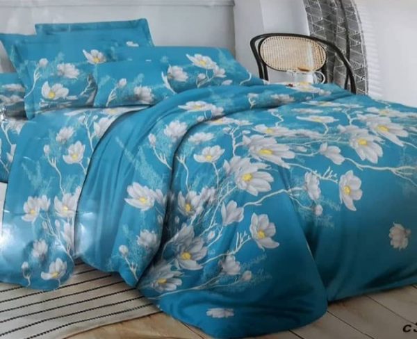 روتختی و ملحفه (دو نفره) طرح گل کد D38