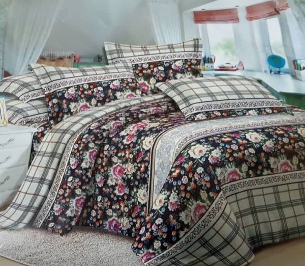 روتختی و ملحفه (دو نفره) طرح گل کد D45