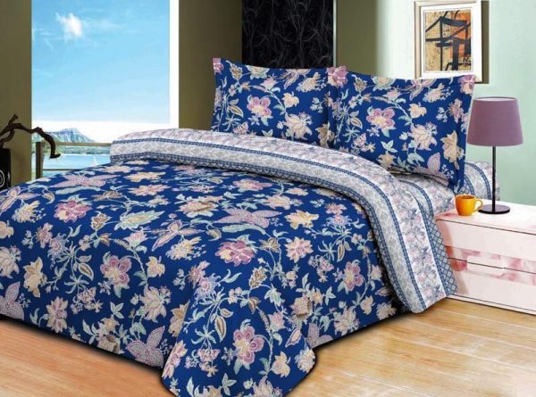 روتختی و ملحفه (دو نفره) طرح گل کد D48