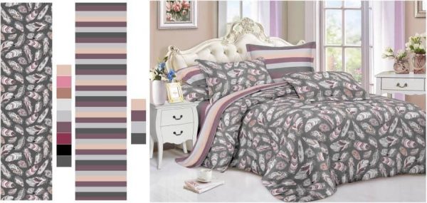 روتختی و ملحفه (دو نفره) طرح برگ کد D51