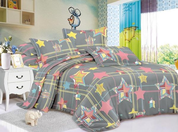 روتختی و ملحفه (دو نفره) طرح ستاره کد D55