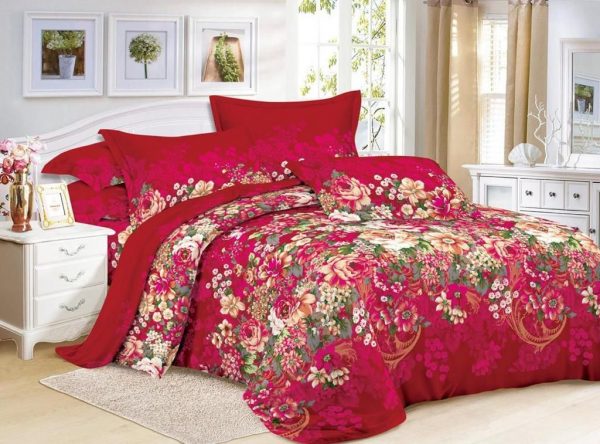 روتختی و ملحفه (دو نفره) طرح گل کد D59